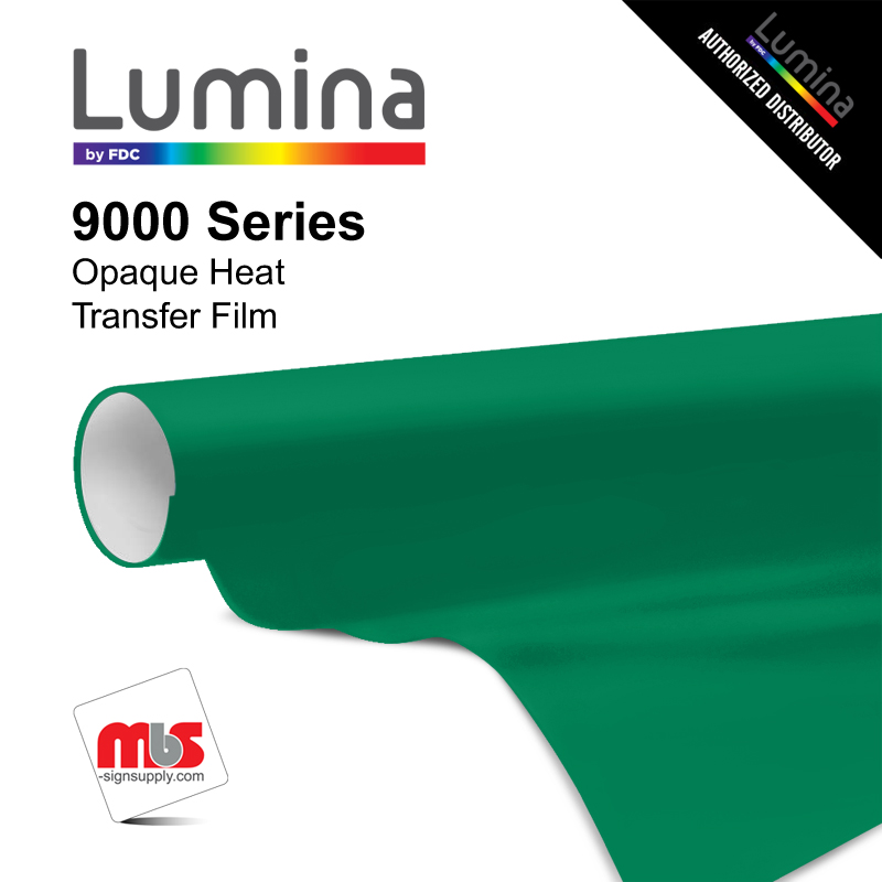 15'' x 10 Yards Lumina® 9000 Semi-Matte Medium Green 2 Year Unpunched 3.5 Mil Heat Transfer Vinyl (Color code 106)